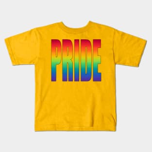 Pride Rainbow Text Kids T-Shirt